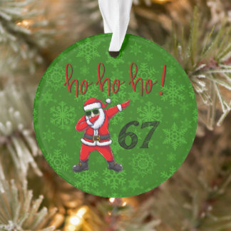 67 Dabbing Kerstman Kerstbal  Ornament
