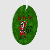 67 Dabbing Kerstman Kerstbal Ornament (voorkant)