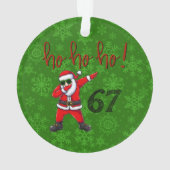 67 Dabbing Kerstman Kerstbal Ornament (achterkant)