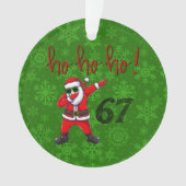 67 Dabbing Kerstman Kerstbal Ornament (voorkant)