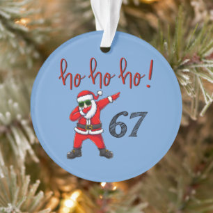 67 Dabbing Kerstman Kerstbal Ornament