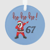 67 Dabbing Kerstman Kerstbal Ornament (achterkant)