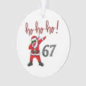 67 Dabbing Santa Christmas Ornament  (voorkant)