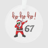 67 Dabbing Santa Christmas Ornament  (voorkant)