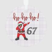 67 Dabbing Santa Christmas Ornament  (achterkant)