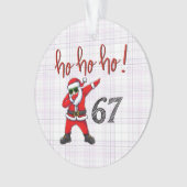 67 Dabbing Santa Christmas Ornament  (voorkant)