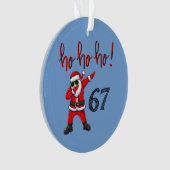 67 Dabbing Santa Christmas Ornament (voorkant)