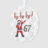 67 Dabbing Santa Christmas Ornament (voorkant)