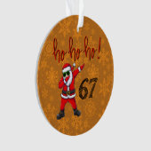 67 Dabbing Santa Christmas Ornament  (voorkant)