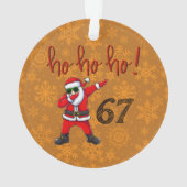 67 Dabbing Santa Christmas Ornament  (achterkant)