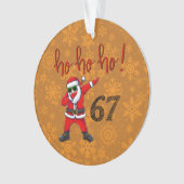 67 Dabbing Santa Christmas Ornament  (voorkant)