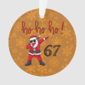 67 Dabbing Santa Christmas Ornament  (voorkant)