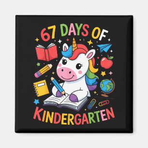 67 dagen kleuter eenhoorn outfit voor kinderen An Magneet