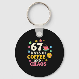 67 dagen koffie en chaosliefhebber Funny 67 Meme S Sleutelhanger