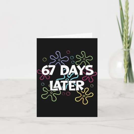 67 dagen later 67e dag van school 67 meme leraar S Kaart (Voorkant)
