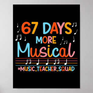 67 Dagen Meer Muzikale Zes Zeven Meme Muziekleraar Poster