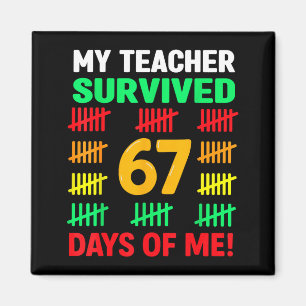 67 Dagen Op School Kinderen 67 Shirt Jongens 6 7 S Magneet