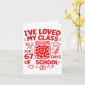 67 Dagen Op School Loved My Cl Funny Valentine The Kaart (Gele Bloem)