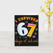 67 dagen school Cool leerkracht ontwerp  Kaart (Gele Bloem)