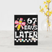 67 Dagen School Grappig 67 Dagen Later Leerling Le Kaart (Gele Bloem)
