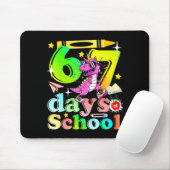 67 Dagen School Grappig 6-7 Kinderen Meisjes Eenho Muismat (Met muis)