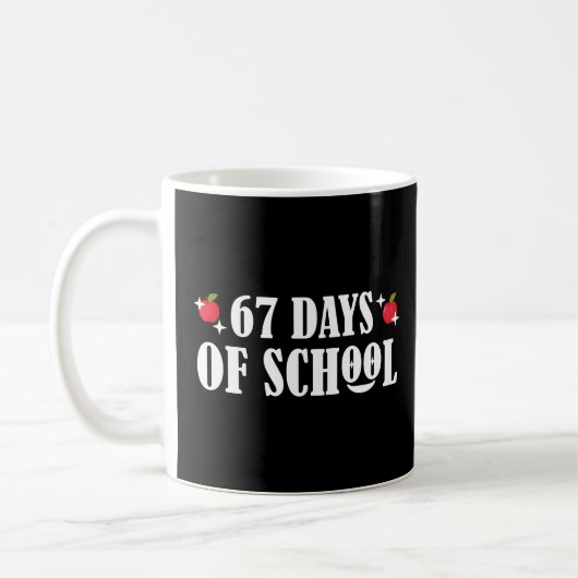 67 Dagen School Grappig Zes Zeven Meme Koffiemok (Links)