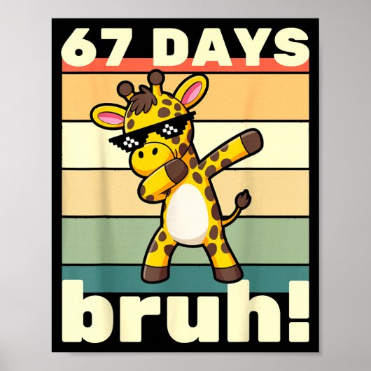 67 dagen school joh grapig meme jongens kinderen D Poster (Voorkant)