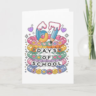67 dagen school Lieve leraar Kleurrijke klas Kaart