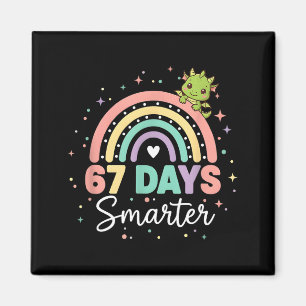 67 Dagen Slimmer Grappige Draak Regenboog Kinderen Magneet