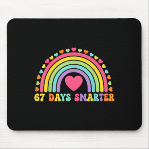 67 Dagen Slimmer Regenboog Hart Ontwerp Voor Leraa Muismat