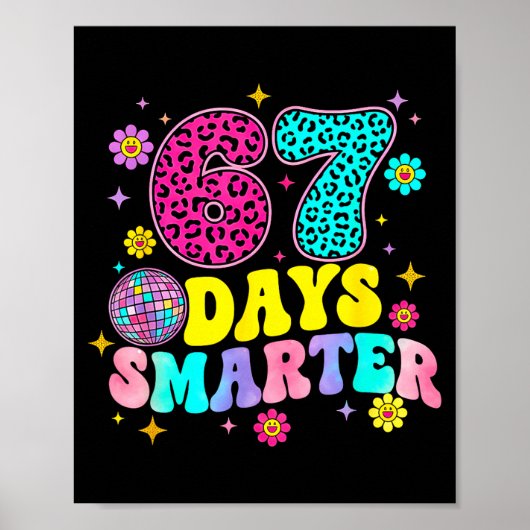 67 dagen slimmer School Grappig 67 Leraren Student Poster (Voorkant)