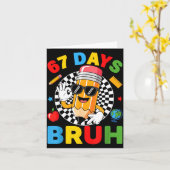 67 Days Bruh 67 Days Of School Boys Kids Six Seven Kaart (Gele Bloem)