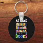 67 Days In The Books Reading Librarian Teacher Sch Sleutelhanger (Voorkant)