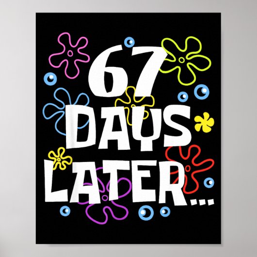 67 Days Later 67th Day Of School Teachers Kids Boy Poster (Voorkant)