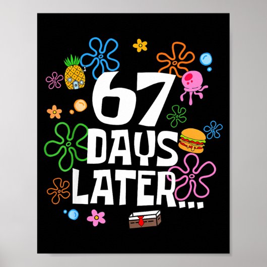 67 Days Later Happy 100 Days Of School Student Tea Poster (Voorkant)