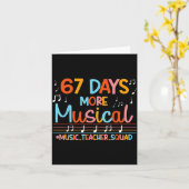 67 Days More Musical Six Seven Meme Music Teacher Kaart (Gele Bloem)