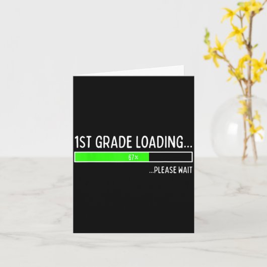 67 Days Of 1st Grade 67% Loading 67th Day Of Schoo Kaart (Gele Bloem)