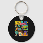 67 Days Of Coffee And Chaos Funny Quote Sleutelhanger (Voorkant)