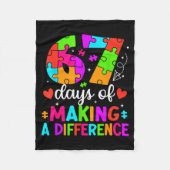 67 Days Of Making A Difference Funny Teacher Stude Fleece Deken (Voorkant)