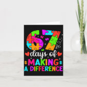 67 Days Of Making A Difference Funny Teacher Stude Kaart (Voorkant)