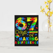 67 Days Of Making A Difference Funny Teacher Stude Kaart (Gele Bloem)