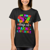 67 Days Of Making A Difference Funny Teacher Stude T-shirt (Voorkant)