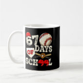 67 Days Of School 67th Day Funny Baseball Meme Men Koffiemok (Links)