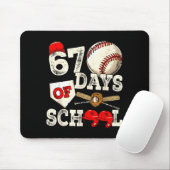 67 Days Of School 67th Day Funny Baseball Meme Men Muismat (Met muis)