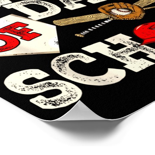 67 Days Of School 67th Day Funny Baseball Meme Men Poster (Hoek)