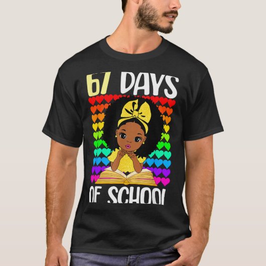 67 Days Of School 67th Day Smarter Six Seven Melan T-shirt (Voorkant)