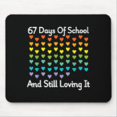 67 Days Of School And Still Loving It Rainbow Hear Muismat (Voorkant)