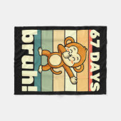 67 Days Of School Bruh Funny Meme Boys Kids Dabbin Fleece Deken (Voorkant (Horizontaal))