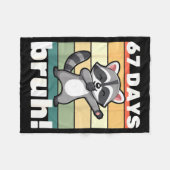 67 Days Of School Bruh Funny Meme Boys Kids Dabbin Fleece Deken (Voorkant (Horizontaal))