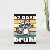 67 Days Of School Bruh Funny Meme Boys Kids Dabbin Kaart (Voorkant)